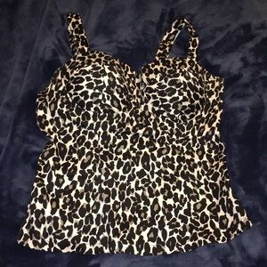 Leopard Print Bustier Top